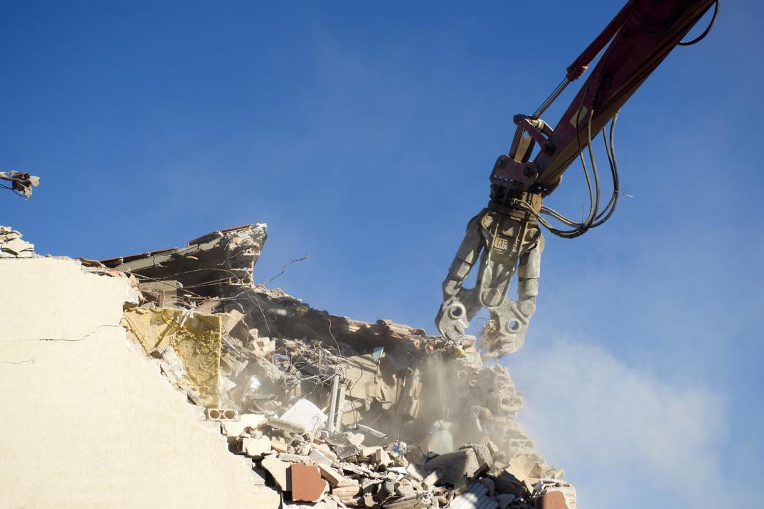 This is a picture of a commercial demolition.